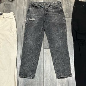 Straight leg old navy ripped gray jeans